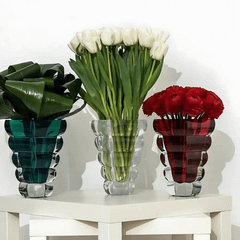 Bình hoa pha lê Rogaska Adria 25cm màu đỏ