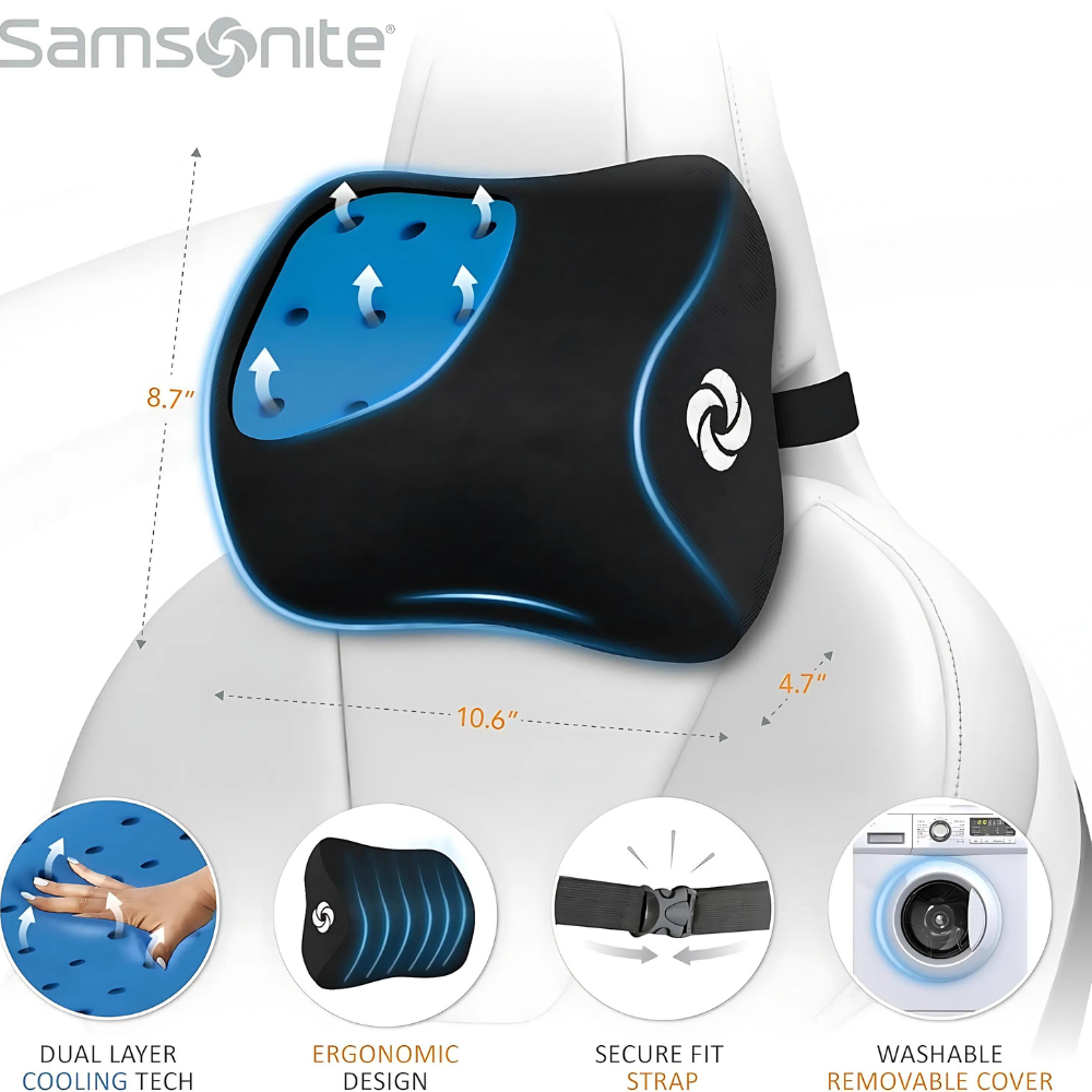 Gối tựa cổ Samsonite Technology SA5248 màu đen