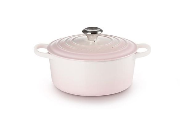 Nồi gang Le Creuset 24cm màu hồng vỏ sò muschelrosa