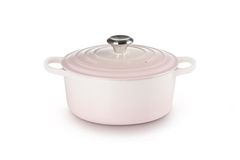 Nồi gang Le Creuset 24cm màu hồng vỏ sò muschelrosa