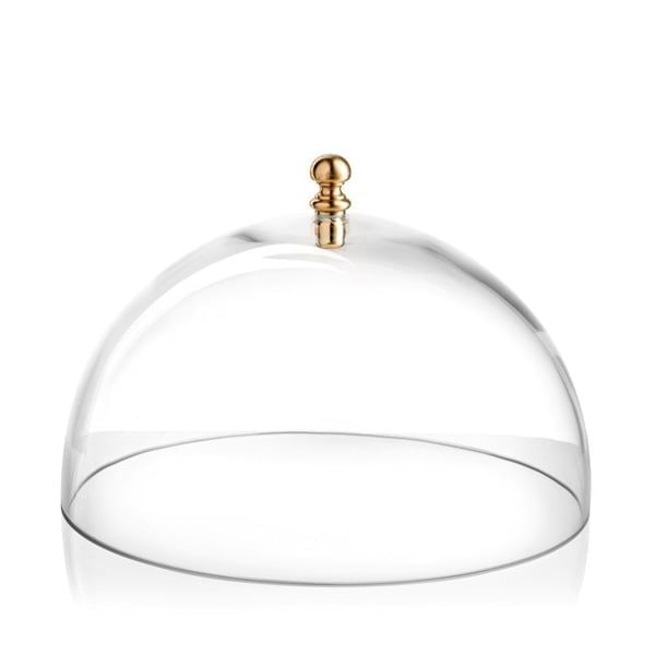 Nắp đậy Le Campane Dome trắng núm đồng 25cm IVV