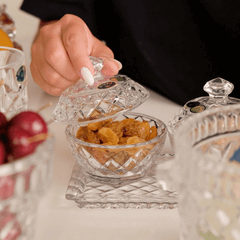 Hũ pha lê đựng đường, bánh kẹo, mứt, hạt các loại Bohemia Crystal 9cm