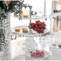 Khay bánh 2 tầng Rogaska Crown Jewel