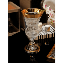 Lọ hoa cúp pha lê khảm vàng Arcade 35,5cm