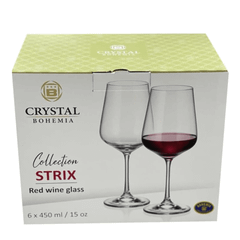 Bộ 6 ly vang Bohemia Strix 450ml