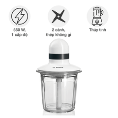 Máy xay thịt mini BOSCH MMR15A1 màu trắng