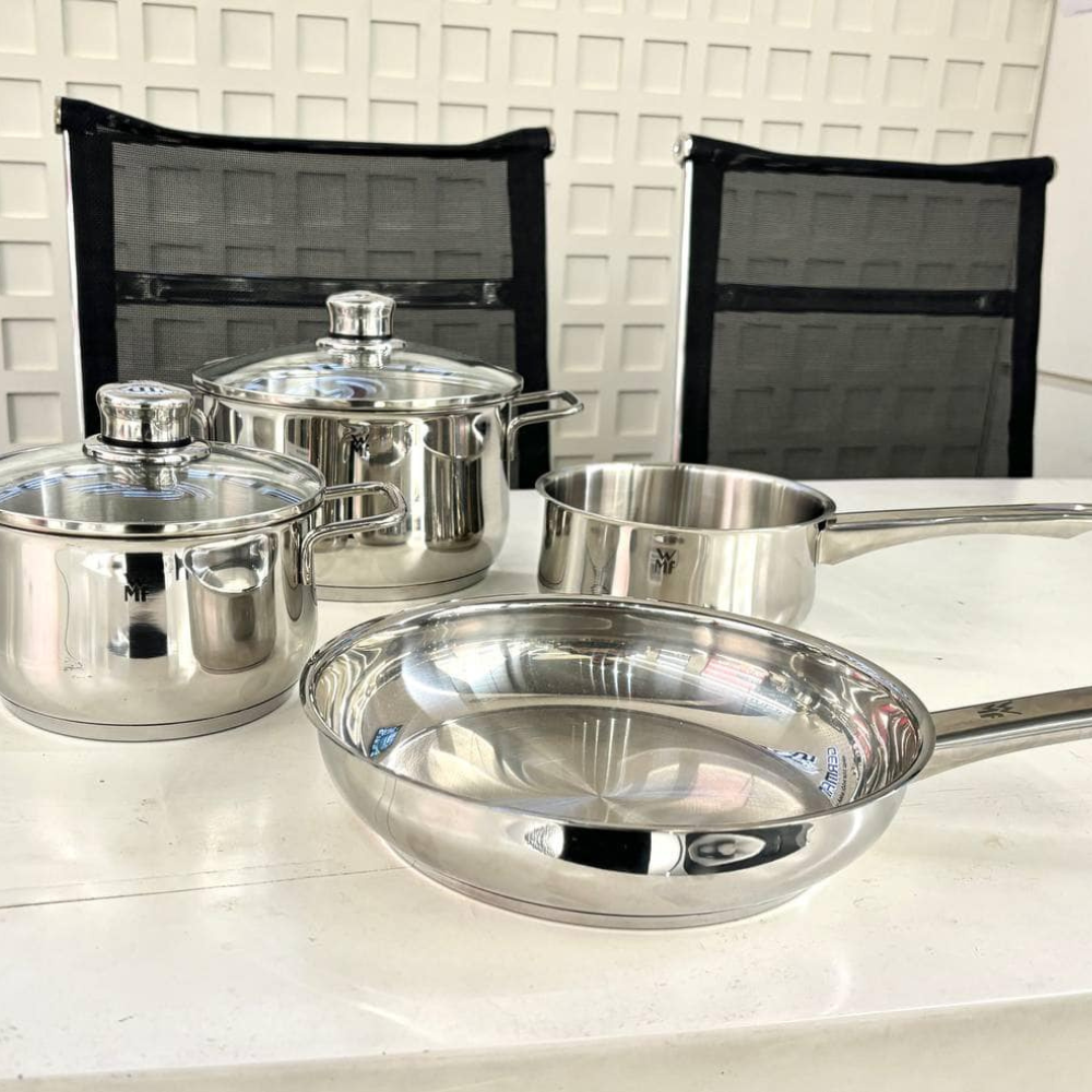 Bộ nồi WMF Diadem Plus 4 món kèm quánh và chảo thép WMF 24cm