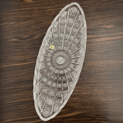Đĩa pha lê mài Oval Bohemia M57 45cm
