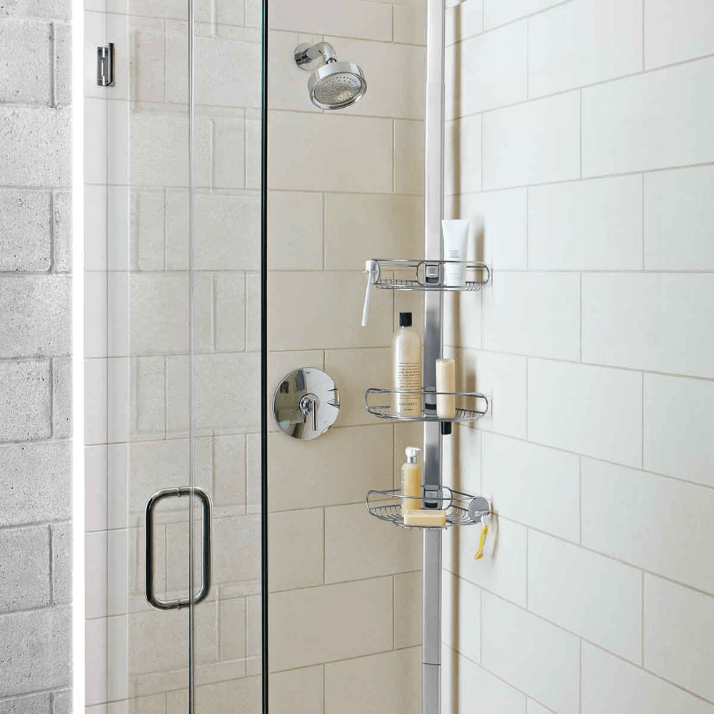 Giá treo dụng cụ nhà tắm loại chống sàn và trần Simplehuman 2,74m