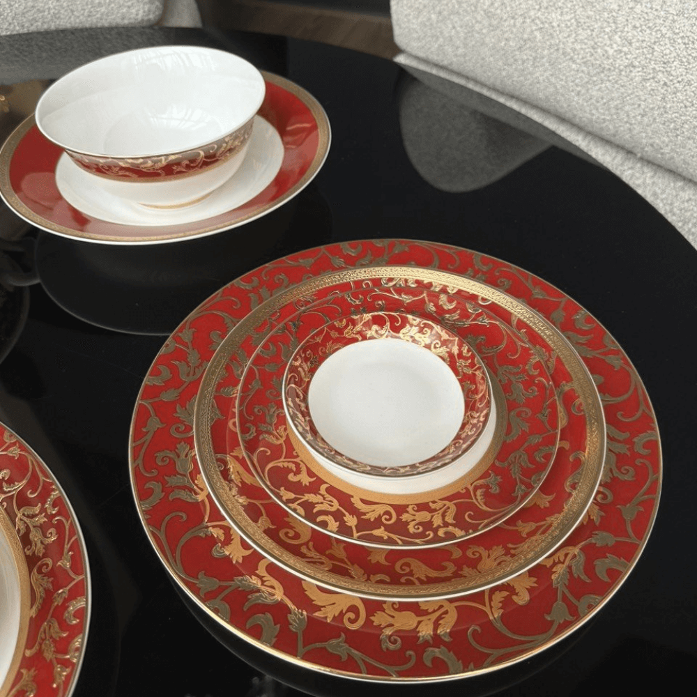 Bộ đồ ăn hoa dây đỏ KV 41 món SPEDONA