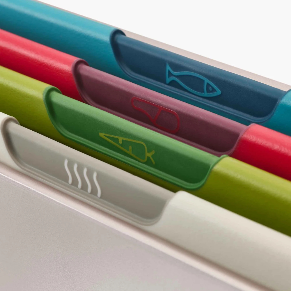 Set 4 thớt Joseph Joseph 60230 Folio kèm 1 dao nhà bếp