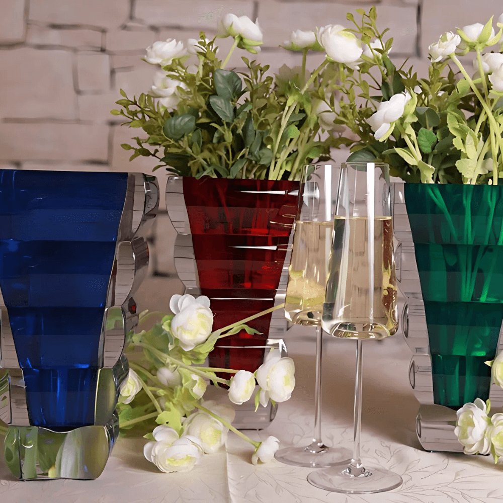 Bình hoa pha lê Rogaska Adria 25cm màu đỏ