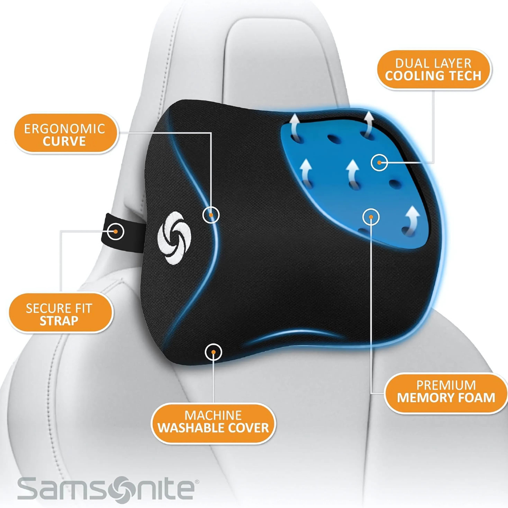 Gối tựa cổ Samsonite Cooling Technology màu đen