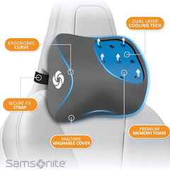 Gối tựa cổ Samsonite Cooling Technology màu xám