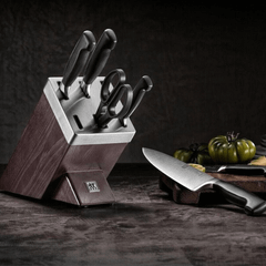 Bộ dao Zwilling Vier Sterneset 7 món tự mài Made in Germany (màu nâu)