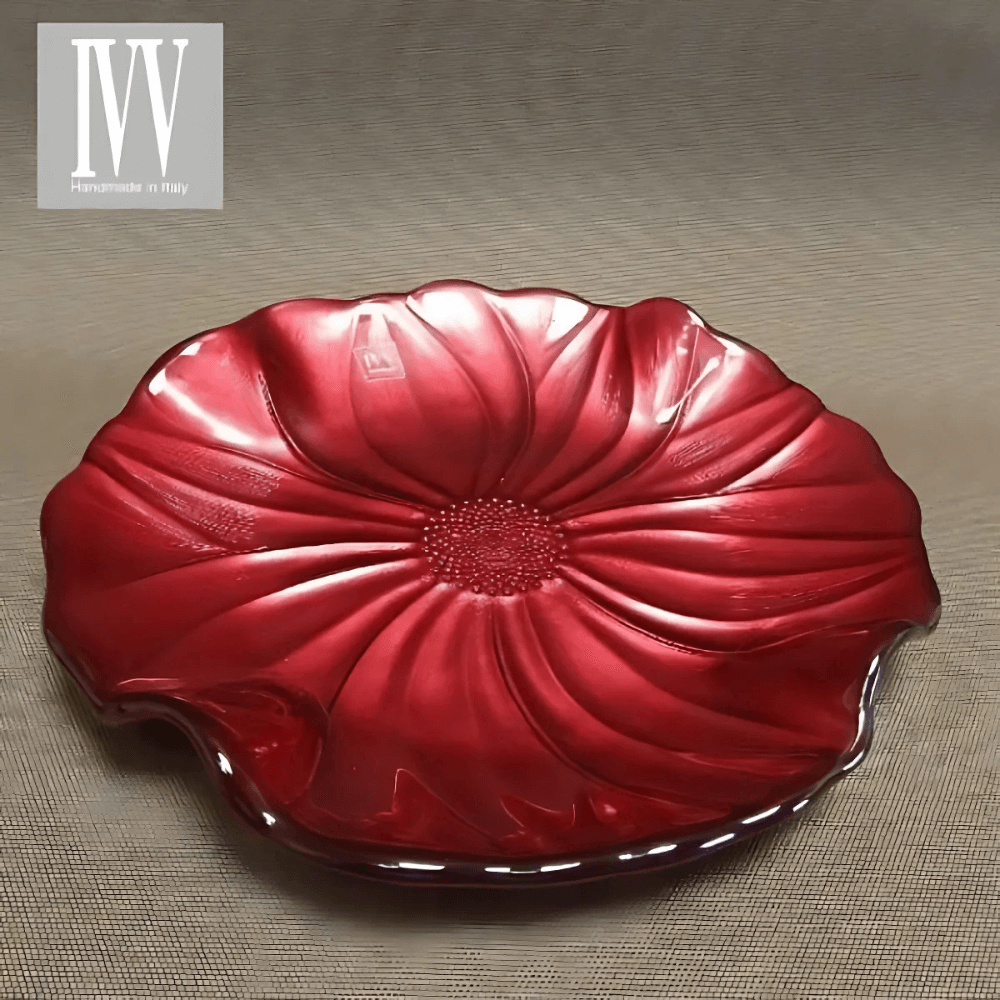 Đĩa Magnolia đỏ 28cm IVV