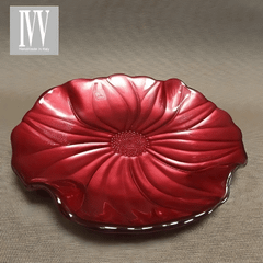 Đĩa Magnolia đỏ 28cm IVV