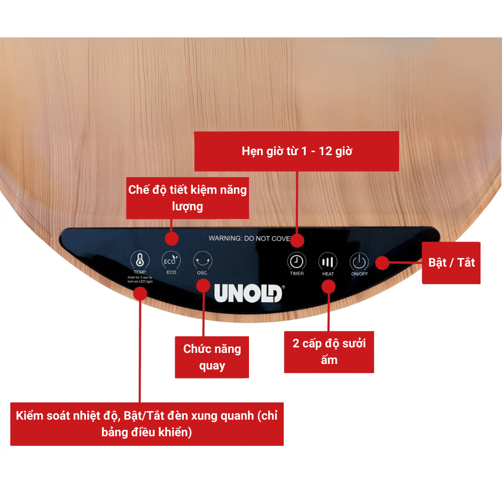 Quạt sưởi gốm kiêm bàn Decor UNOLD Henry 86545