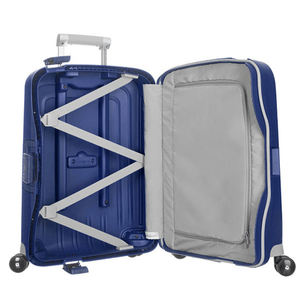 Vali Samsonite S cure size cabin (màu xanh dương blue) made in EU