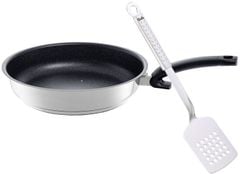 Chảo fissler adamant premium 28cm kèm xẻng lật made in Germany (màu inox)