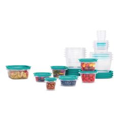 Set 21 hộp đựng đa năng rubbermaid nắp xanh 42 món