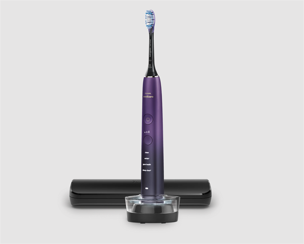Bàn chải điện Philips Sonicare DiamondClean 9000 Smart HX9911/74 màu tím kèm hộp đựng du lịch