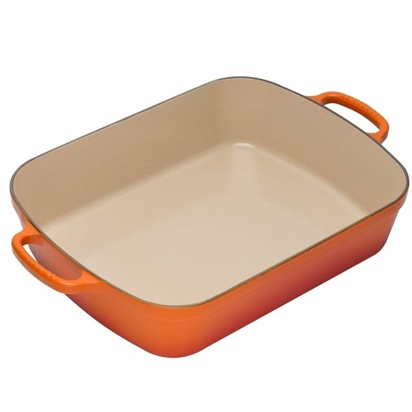 Khay nướng bỏ lò hình chữ nhật LeCreuset Evo 37x29cm màu cam