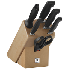 Bộ dao Zwilling Vier Sterne 7 món gỗ sồi sáng nội địa Đức