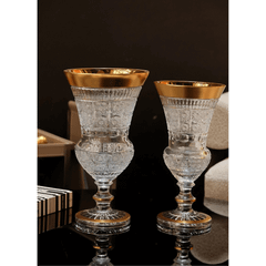 Lọ hoa cúp pha lê khảm vàng Arcade 35,5cm