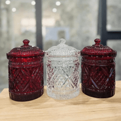 Hũ đưng kẹo, bánh quy pha lê Godinger Dublin không màu