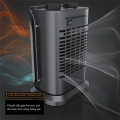 Quạt sưởi gốm Brandson 1500W màu đen bạc