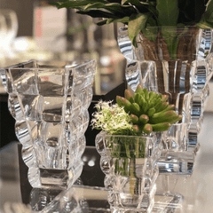 Bình hoa pha lê Rogaska Adria 12cm màu trắng