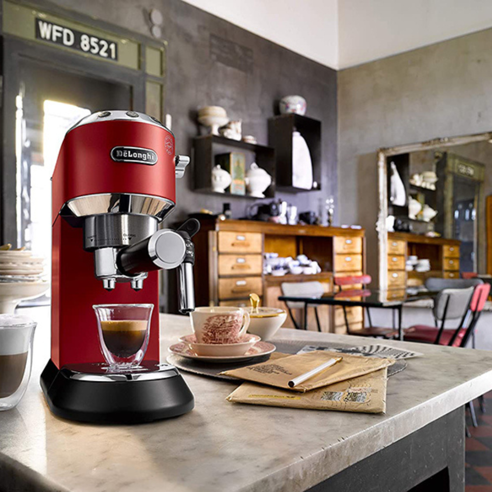 Máy pha cà phê De'Longhi EC Espresso màu đỏ