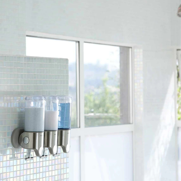 Set 3 bình đựng dầu gội, sữa tắm treo tường Simplehuman
