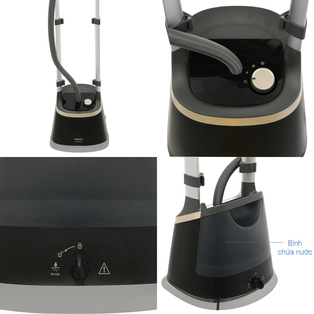 Bàn là cây hơi nước PHILIPS STH3170/80 màu đen