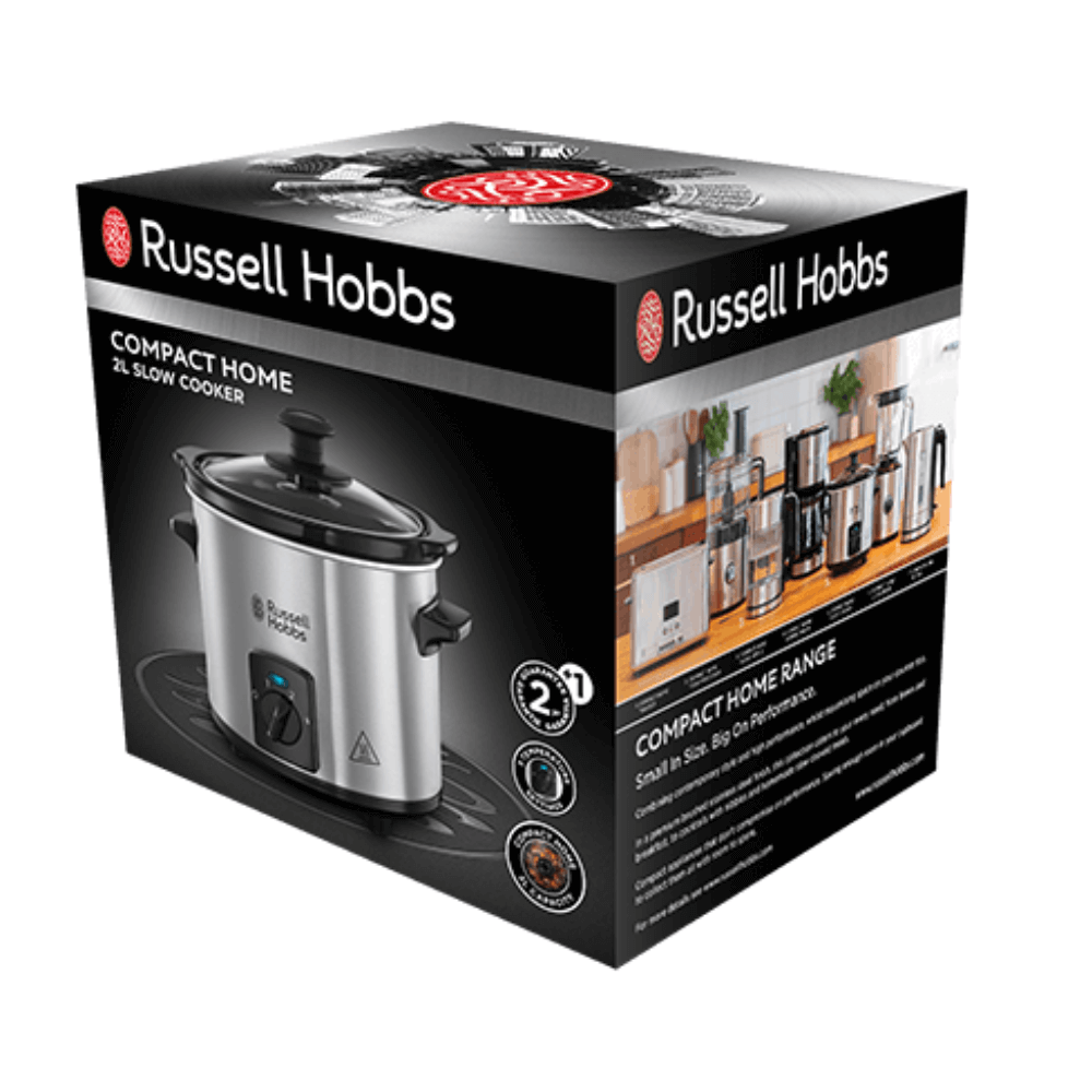 Nồi nấu chậm Russell Hobbs 2L Compact Home 145W màu inox