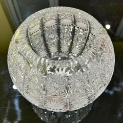 Lọ hoa cầu tròn pha lê Bohemia hình cầu M57 20cm