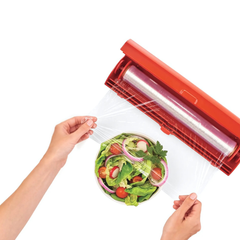 Hộp dụng cụ cắt màng bọc thực phẩm KUHN RIKON màu đỏ