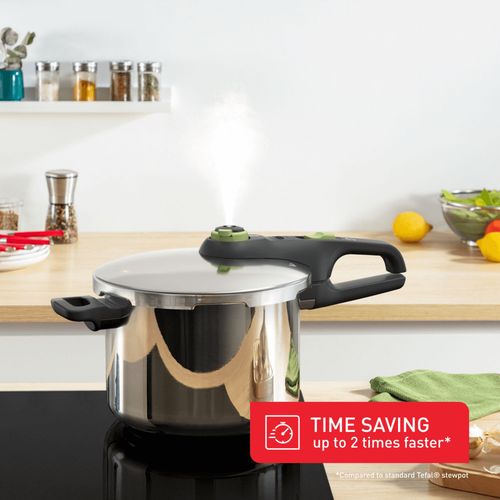 Nồi áp suất TEFAL Secure Trendy có khay hấp 6L