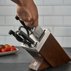 Bộ dao Zwilling Vier Sterneset 7 món tự mài Made in Germany (màu nâu)