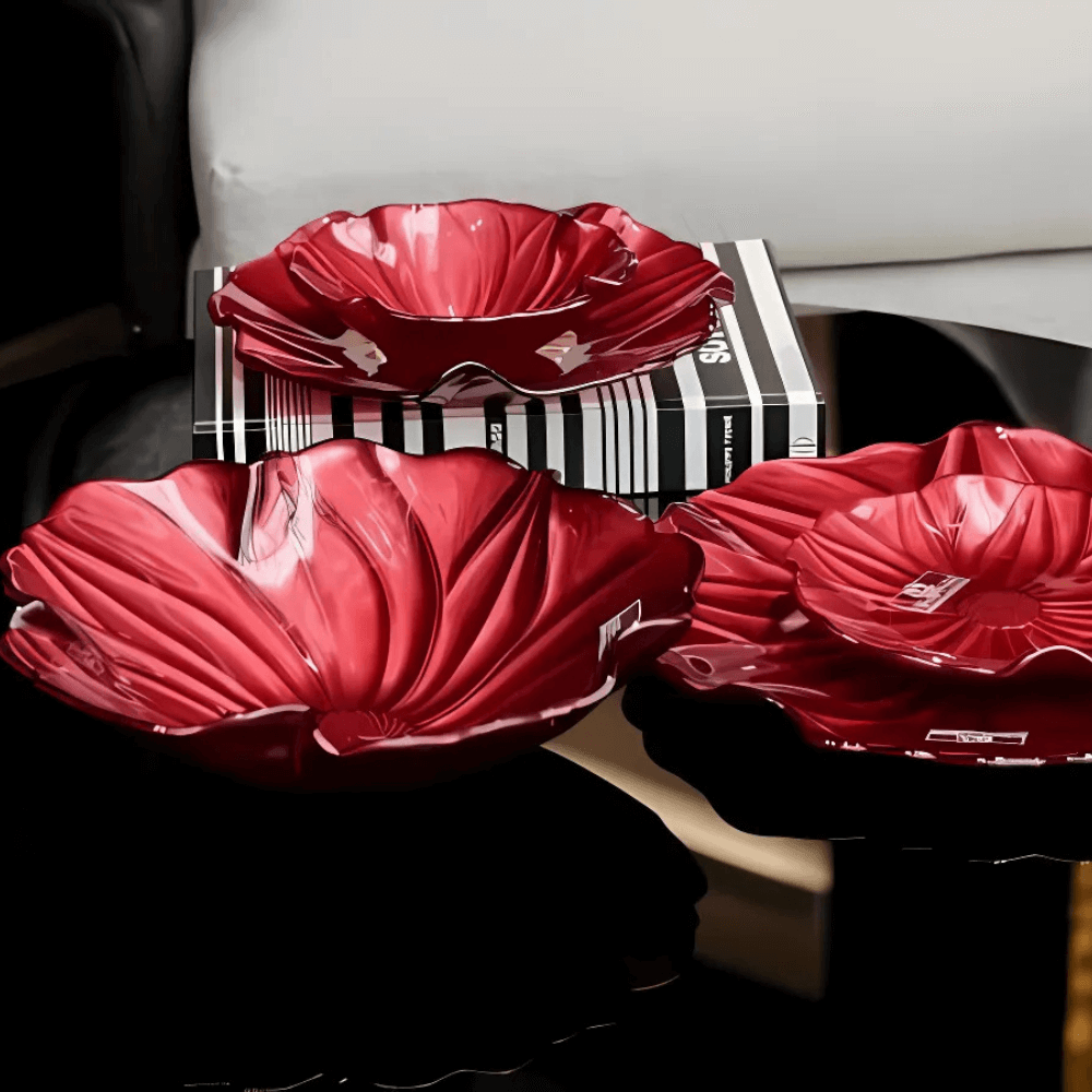 Tô Magnolia đỏ 19cm IVV