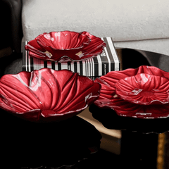 Đĩa Magnolia đỏ 22cm IVV