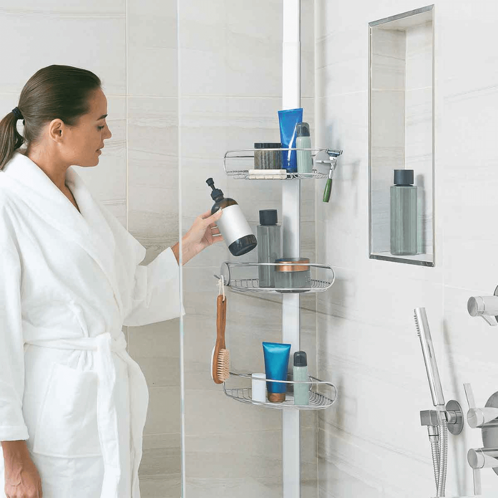Giá treo dụng cụ nhà tắm loại chống sàn và trần Simplehuman 2,74m