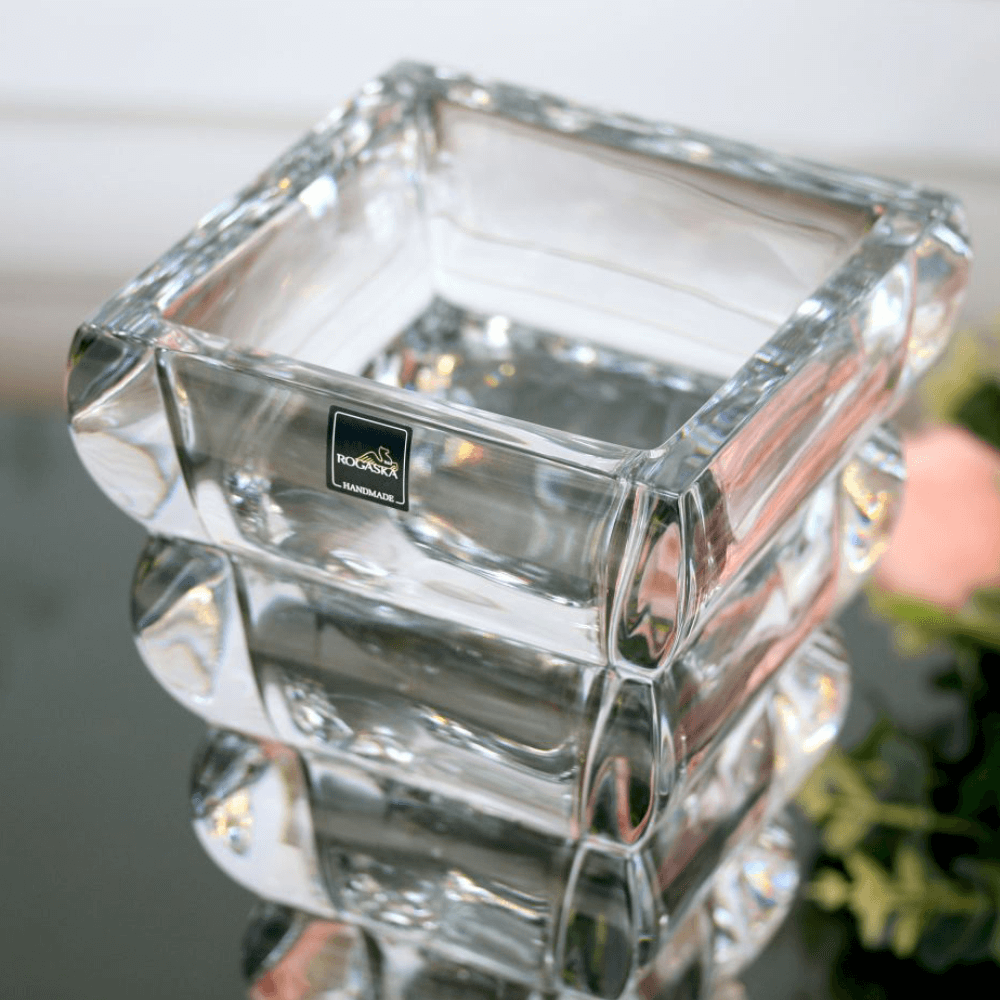 Bình hoa pha lê Rogaska Adria 25cm màu trắng