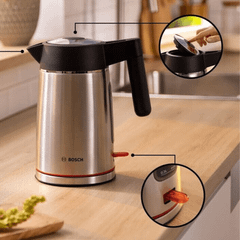Ấm siêu tốc Bosch TWK6M480 màu inox
