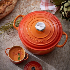 Nồi gang Le Creuset 24cm màu cam orange