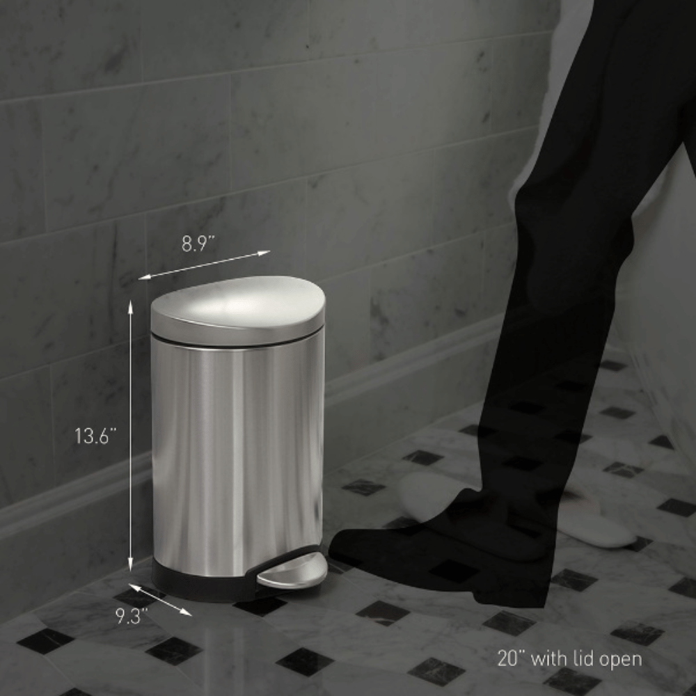 Thùng rác bán nguyệt Simplehuman 6L nội địa Đức cao cấp
