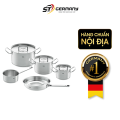 Bộ Nồi Fissler profi set 5 vung thép siêu cao cấp kèm quánh và chảo made in Germany