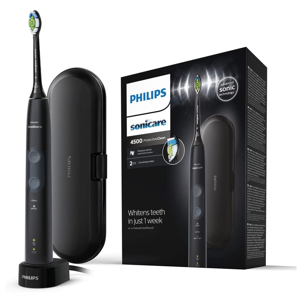 Bàn chải điện Philips Sonicare 4500 HX6830/53 màu đen kèm hộp đựng du lịch