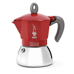Ấm pha cà phê Bialetti Moka Induction màu đỏ 6 cốc
